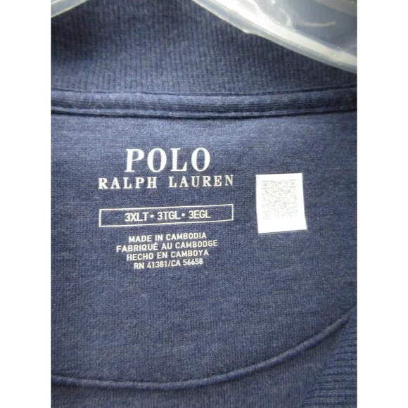 Ralph Lauren Polo Sweatshirt XXXL Tall Shawl Pullover Preppy 3XLT NEW